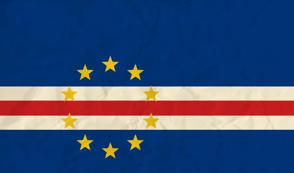 Vlag van Kaapverdië papier — Stockvector