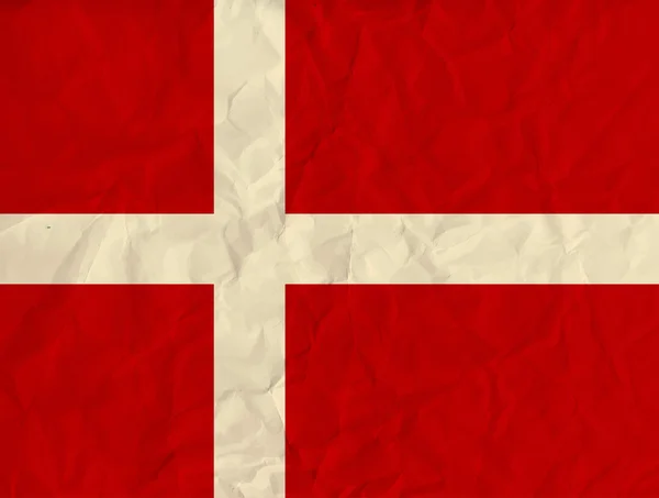 Прапор Данії паперу — стоковий вектор