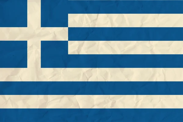 Grekland papper flagga — Stock vektor
