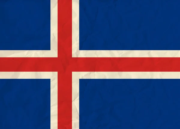 Iceland bandeira de papel —  Vetores de Stock