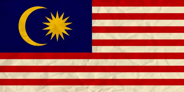 Malaysia  paper  flag — Stock Vector