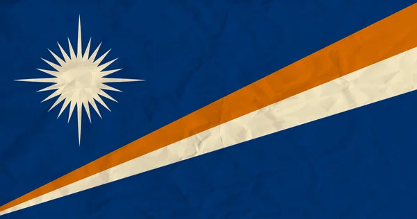Papierfahne der Marshallinseln — Stockvektor