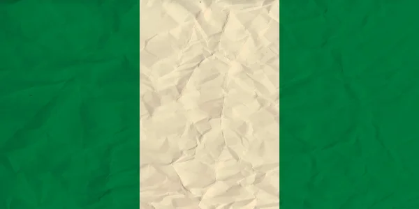 尼日利亚的纸制国旗 — 图库矢量图片