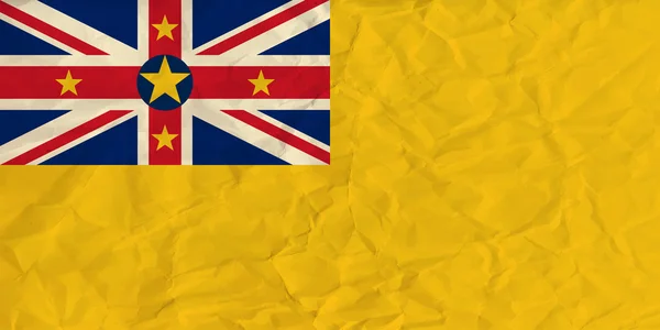 Niue  paper  flag — Stock Vector
