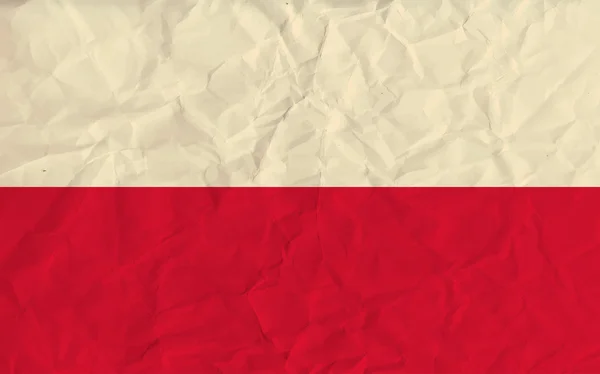 Pologne drapeau papier — Image vectorielle