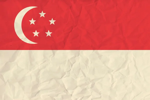 Bandeira de papel singapore —  Vetores de Stock