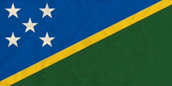 Bandiera di carta Isole Salomone — Vettoriale Stock