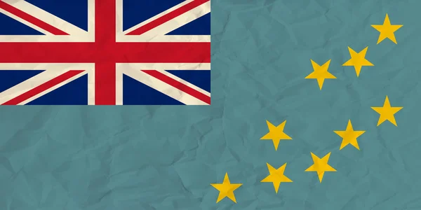 Tuvalu papír zászló — Stock Vector