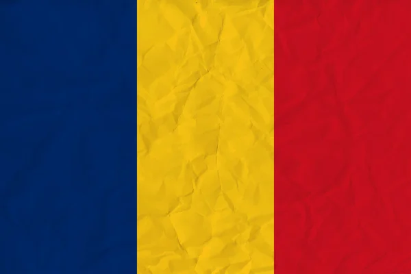 Romania bandeira de papel —  Vetores de Stock