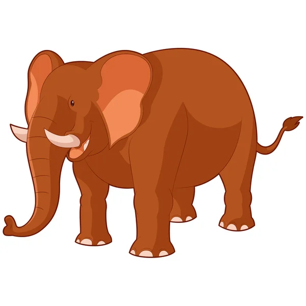 Cartoon glimlachend olifant — Stockvector