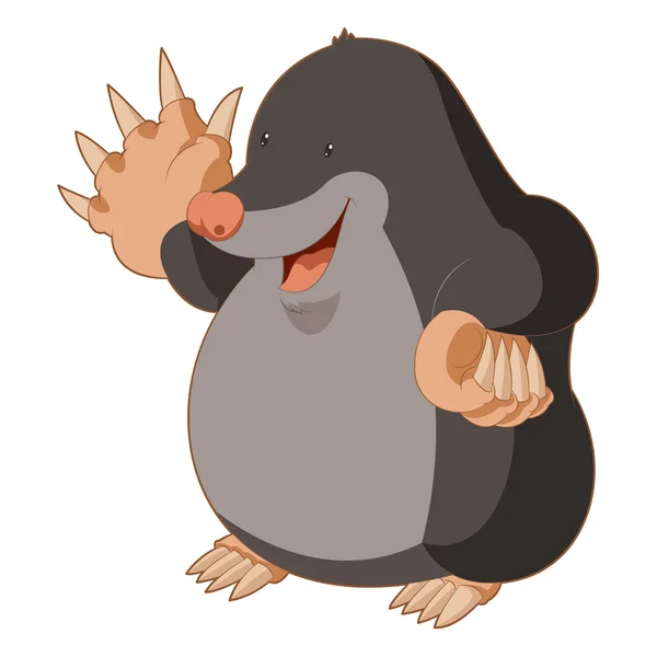 Cartoon glimlachend Mole — Stockvector