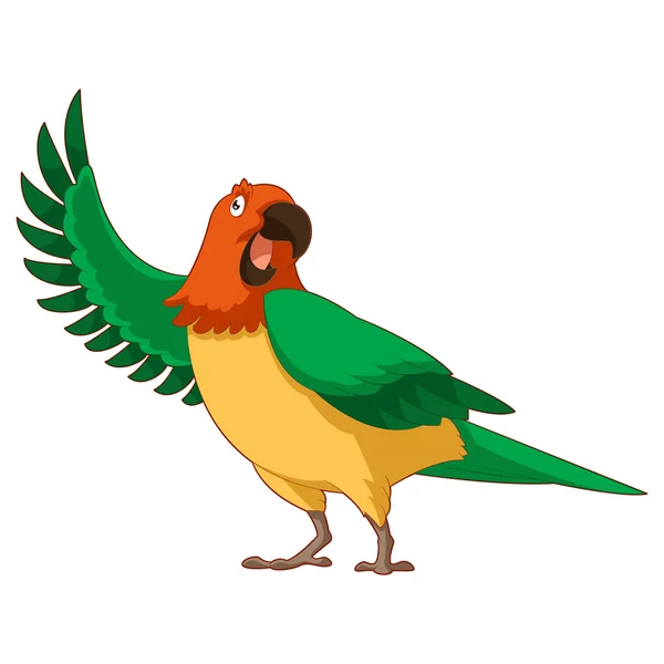 Cartoon groet Parrot — Stockvector