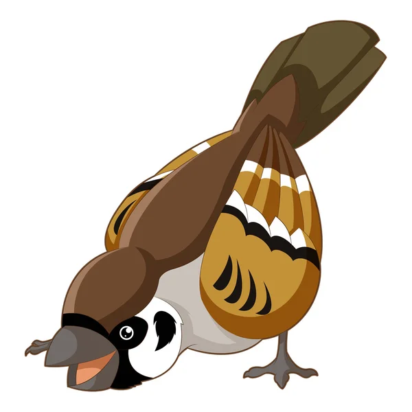 Cartoon lachende sparrow — Stockvector