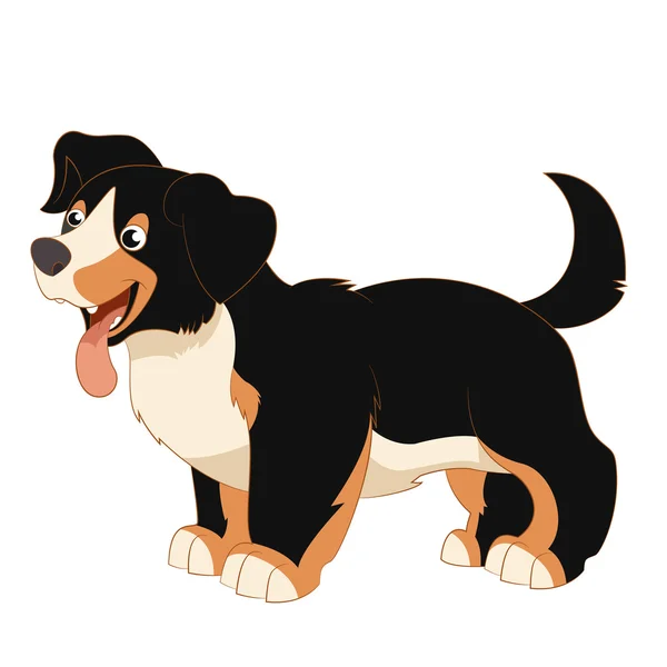 Zeichentrickfilm glücklicher Hund — Stockvektor