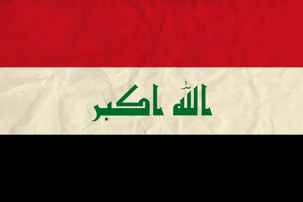 Vlag van Irak papier — Stockvector