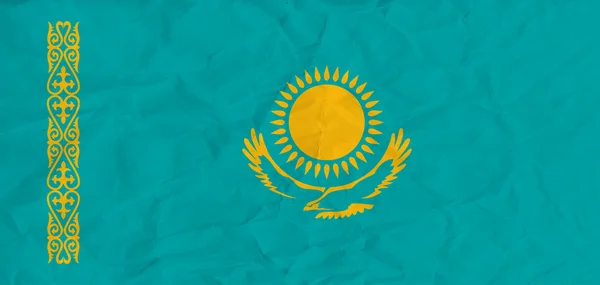 Kazachstán papíru vlajka — Stockový vektor