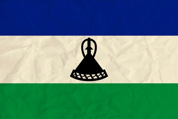 Χαρτί σημαία του Λεσότο — Διανυσματικό Αρχείο