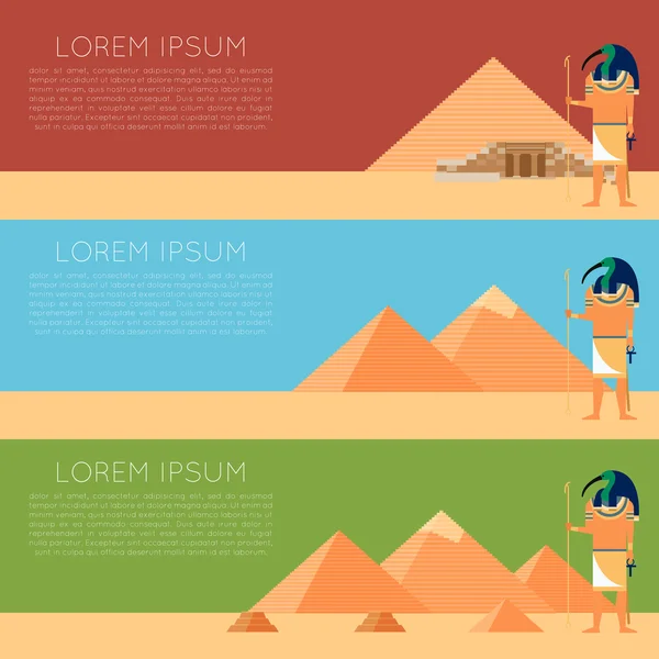 Egypet Thoth banner — Stockvector