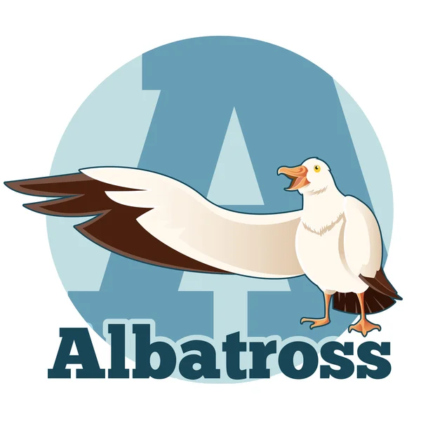 ABC мультфільм Альбатрос — стоковий вектор