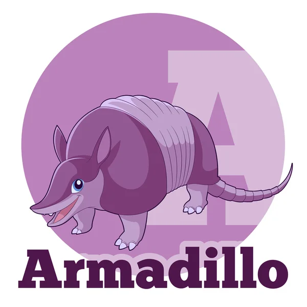 Armadillo de ABC de dibujos animados — Archivo Imágenes Vectoriales