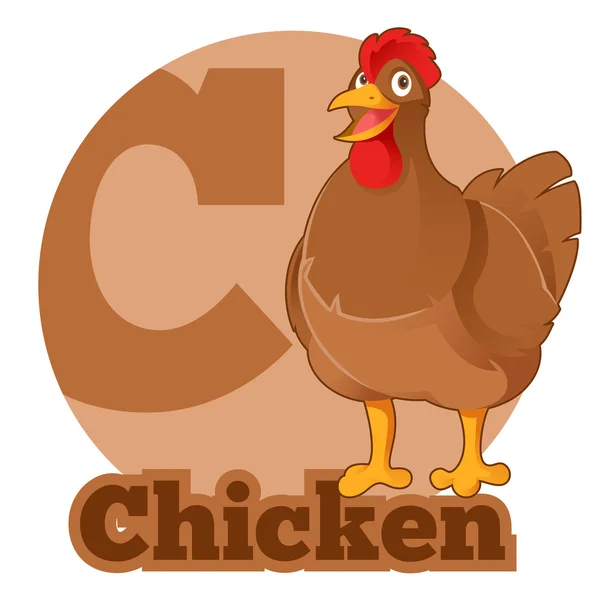 ABC Cartoon  Chicken — Stock Vector