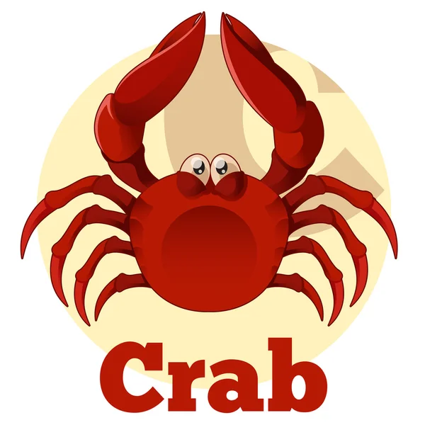 ABC Cartoon krabba — Stock vektor