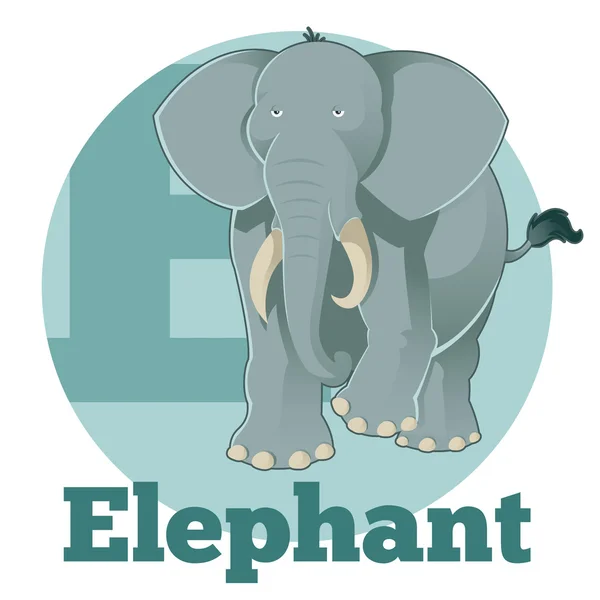 ABC elefante de dibujos animados — Archivo Imágenes Vectoriales