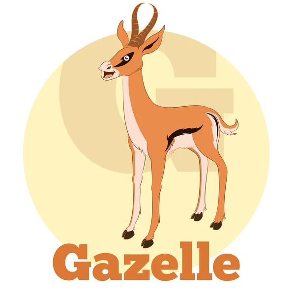Abc-Karikatur Gazelle — Stockvektor