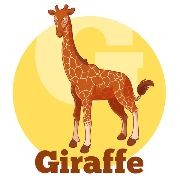 ABC jirafa de dibujos animados — Archivo Imágenes Vectoriales