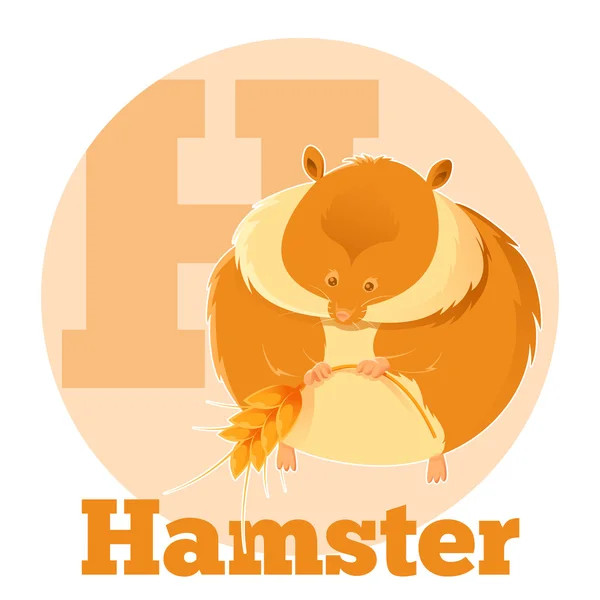 ABC çizgi film Hamster — Stok Vektör