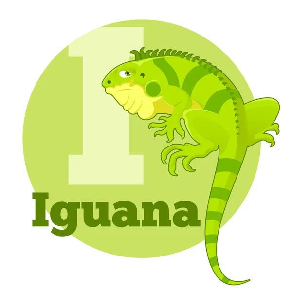 Iguane de Cartoon de ABC — Image vectorielle