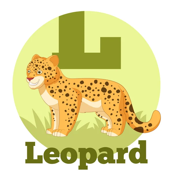 ABC мультфільм леопард — стоковий вектор