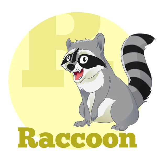 ABC Cartoon Raton laveur — Image vectorielle