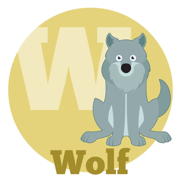 ABC karikatür Wolf2 — Stok Vektör