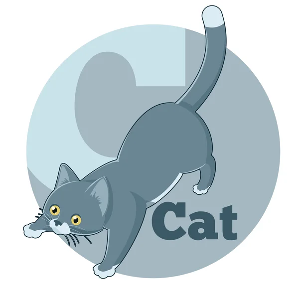 ABC Cartoon Cat3 — Stockvektor