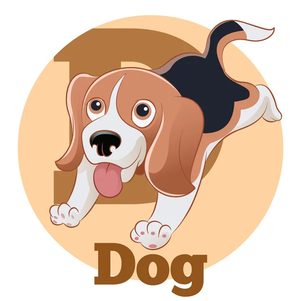 ABC Dog3 мультфільм — стоковий вектор