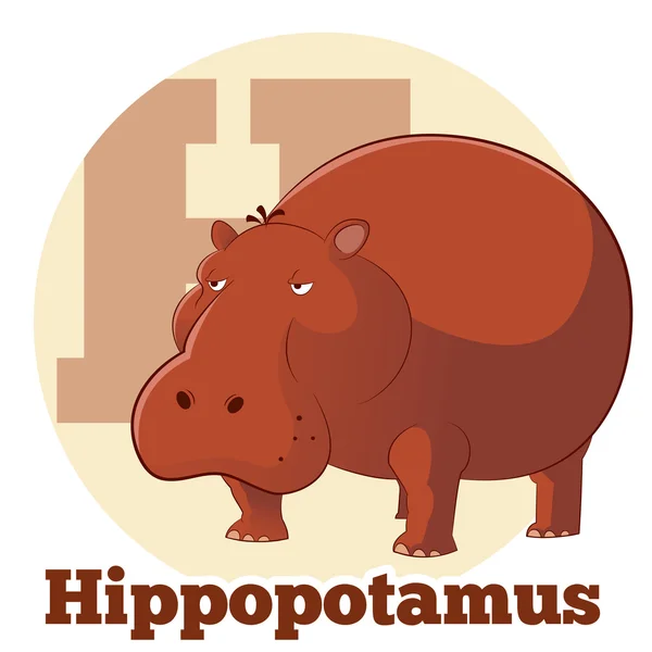 ABC kreslená Hippopotamus2 — Stockový vektor