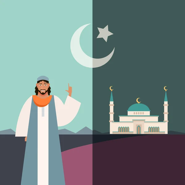 Muslim Islam Banner — Stock Vector