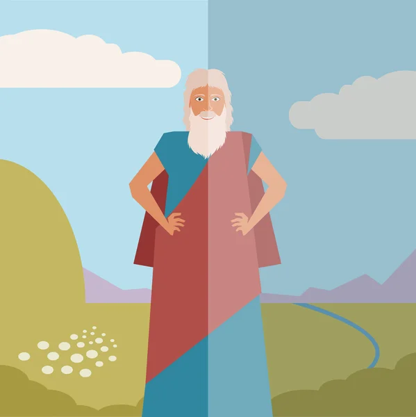Moses Banner judío — Archivo Imágenes Vectoriales