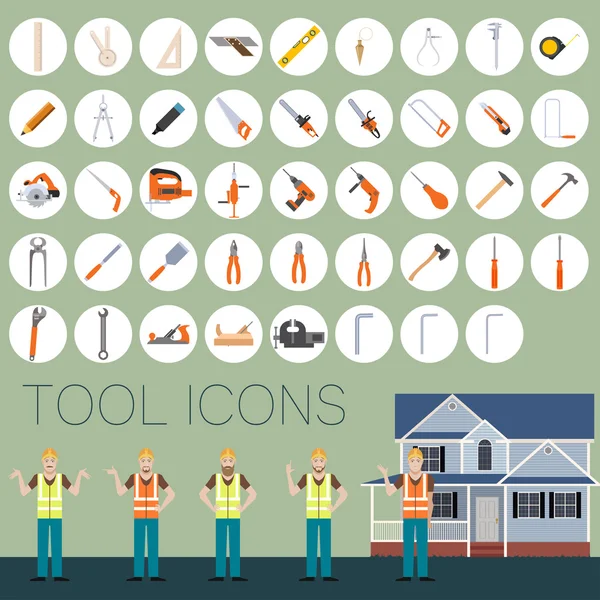 Iconos de herramienta de reparación — Vector de stock