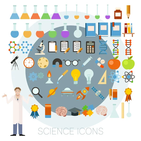 Set of science icons — Stock Vector