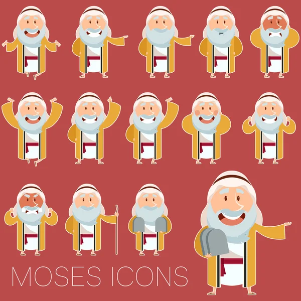 Set de iconos de Moises 2 — Vector de stock