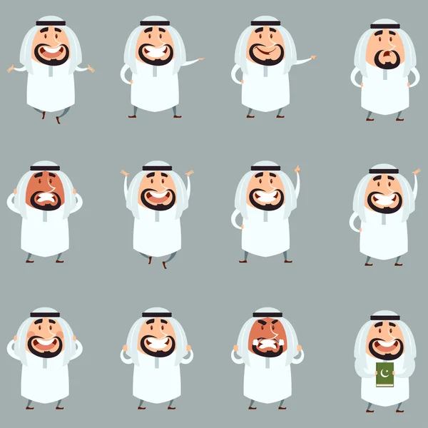 Conjunto de iconos musulmanes de dibujos animados1 — Vector de stock