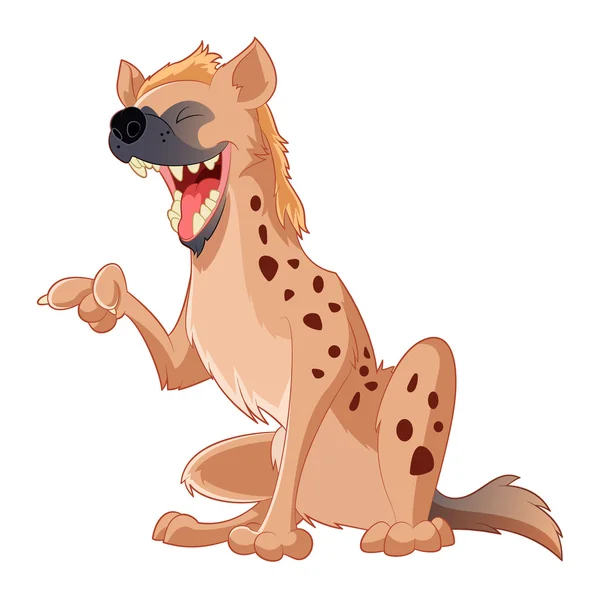 Cartoon leende Hyena — Stock vektor