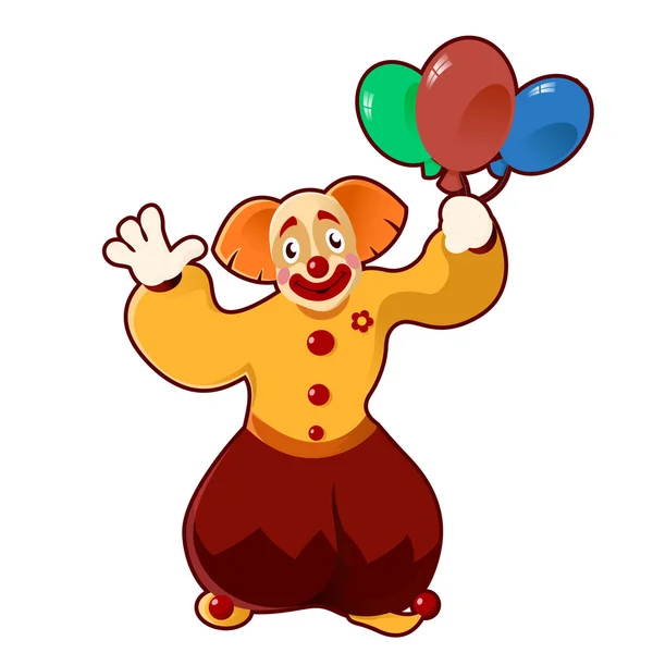 Clown cartone animato — Vettoriale Stock