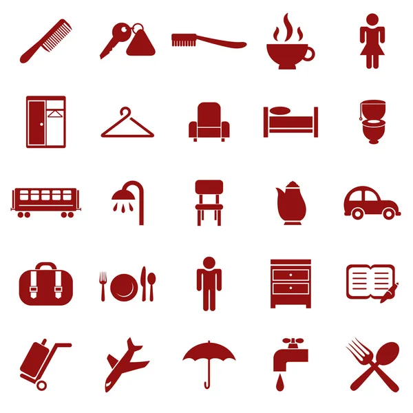 Hotel icons — Stock Vector