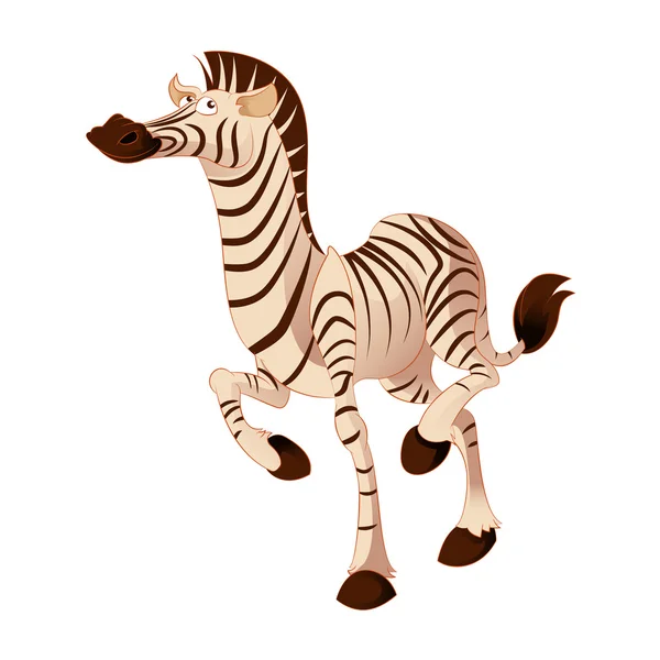 Kreslený zebra — Stockový vektor