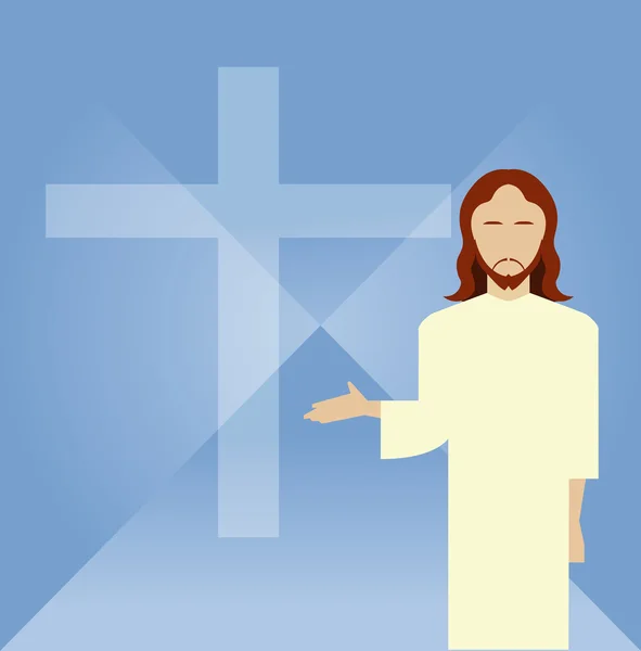 Platte pictogram Jesus2 — Stockvector