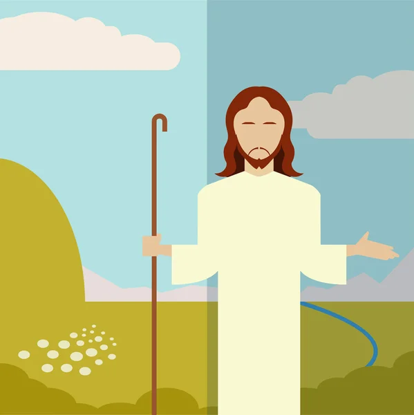 Platte pictogram Jesus1 — Stockvector