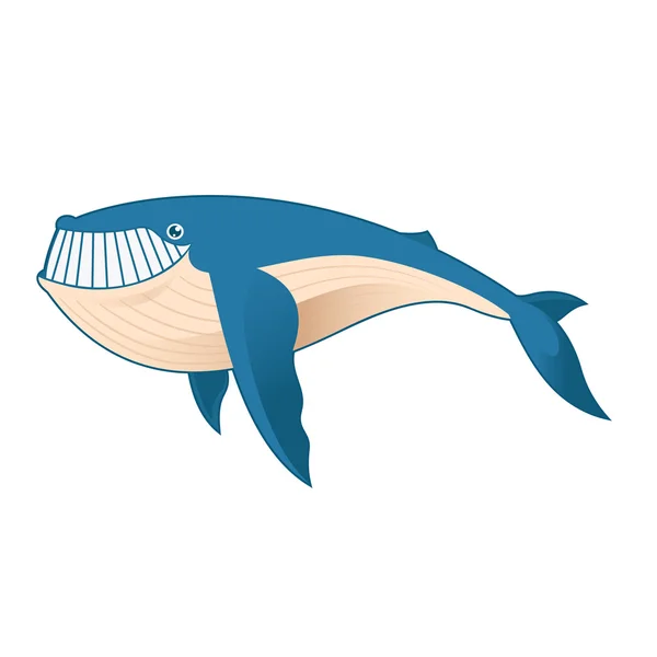 Ballena de dibujos animados — Vector de stock